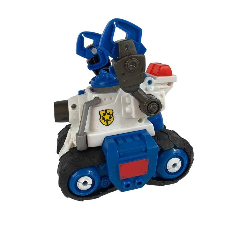Fisher-Price Imaginext Police Tank Vehicle T4545 White Blue Mechanical‎ Claws